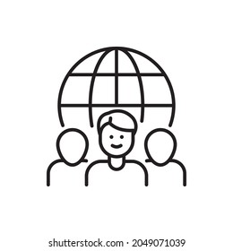Corporate Culture vector outline icon style illustration. EPS 10 file