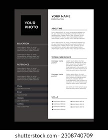 diseño de cv corporativo en vector