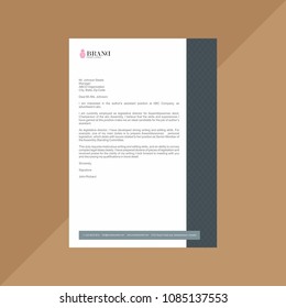 Corporate dark and light grey Letterhead