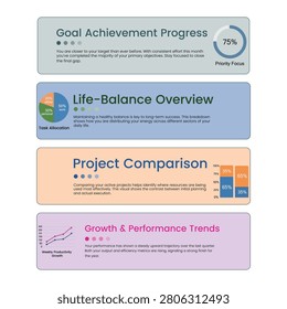 Corporate dashboard infographic collection featuring analytics reports charts and performance metrics designed for business planning management presentations productivity tracking and professional data visualization projects
