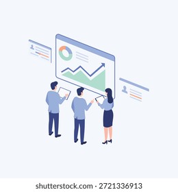 Escena Corporativa del panel de análisis de datos con Personas