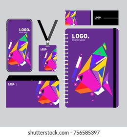 Corporate dentity template set. Business stationery mock-up with blank logo. Internet Marketing and Branding Design Template.