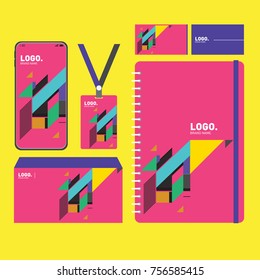 Corporate dentity template set. Business stationery mock-up with blank logo. Internet Marketing and Branding Design Template.