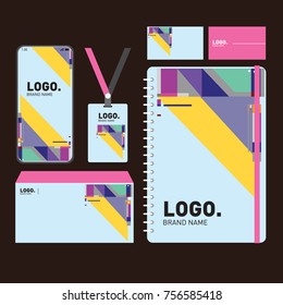 Corporate dentity template set. Business stationery mock-up with blank logo. Internet Marketing and Branding Design Template.