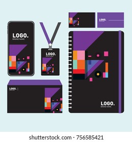 Corporate dentity template set. Business stationery mock-up with blank logo. Internet Marketing and Branding Design Template.