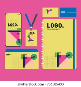 Corporate dentity template set. Business stationery mock-up with blank logo. Internet Marketing and Branding Design Template.