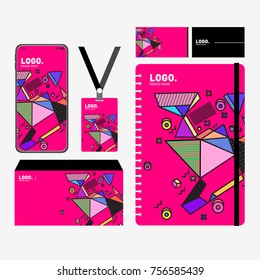 Corporate dentity template set. Business stationery mock-up with blank logo. Internet Marketing and Branding Design Template.