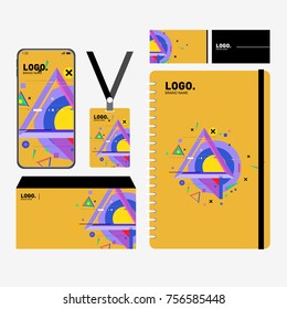 Corporate dentity template set. Business stationery mock-up with blank logo. Internet Marketing and Branding Design Template.