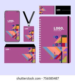 Corporate dentity template set. Business stationery mock-up with blank logo. Internet Marketing and Branding Design Template.