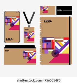 Corporate dentity template set. Business stationery mock-up with blank logo. Internet Marketing and Branding Design Template.