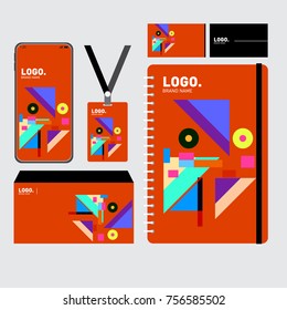 Corporate dentity template set. Business stationery mock-up with blank logo. Internet Marketing and Branding Design Template.