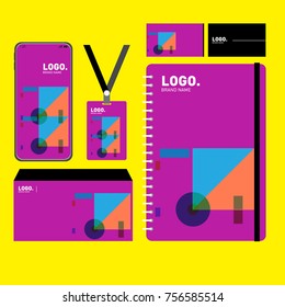 Corporate dentity template set. Business stationery mock-up with blank logo. Internet Marketing and Branding Design Template.