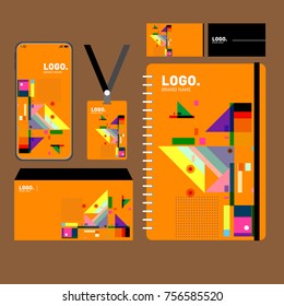 Corporate dentity template set. Business stationery mock-up with blank logo. Internet Marketing and Branding Design Template.