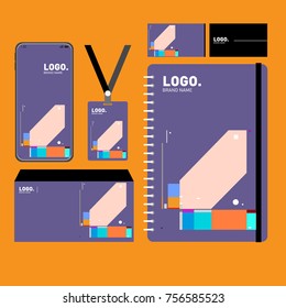 Corporate dentity template set. Business stationery mock-up with blank logo. Internet Marketing and Branding Design Template.