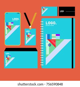 Corporate dentity template set. Business stationery mock-up with blank logo. Internet Marketing and Branding Design Template.