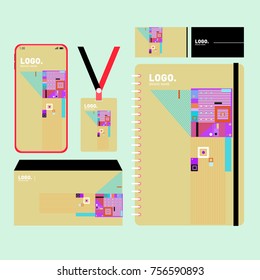 Corporate dentity template set. Business stationery mock-up with blank logo. Internet Marketing and Branding Design Template.