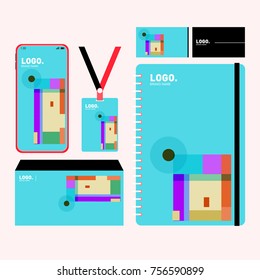 Corporate dentity template set. Business stationery mock-up with blank logo. Internet Marketing and Branding Design Template.