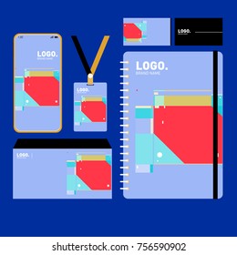 Corporate dentity template set. Business stationery mock-up with blank logo. Internet Marketing and Branding Design Template.