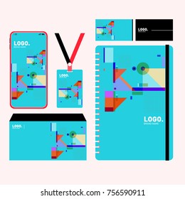 Corporate dentity template set. Business stationery mock-up with blank logo. Internet Marketing and Branding Design Template.