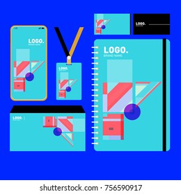 Corporate dentity template set. Business stationery mock-up with blank logo. Internet Marketing and Branding Design Template.