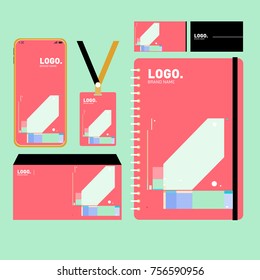 Corporate dentity template set. Business stationery mock-up with blank logo. Internet Marketing and Branding Design Template.