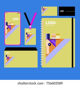 Corporate dentity template set. Business stationery mock-up with blank logo. Internet Marketing and Branding Design Template.
