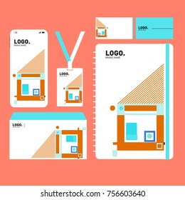 Corporate dentity template set. Business stationery mock-up with blank logo. Internet Marketing and Branding Design Template.