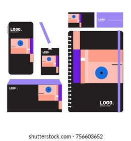 Corporate dentity template set. Business stationery mock-up with blank logo. Internet Marketing and Branding Design Template.