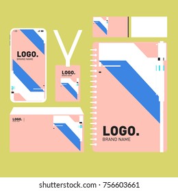 Corporate dentity template set. Business stationery mock-up with blank logo. Internet Marketing and Branding Design Template.