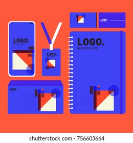 Corporate dentity template set. Business stationery mock-up with blank logo. Internet Marketing and Branding Design Template.