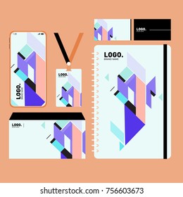 Corporate dentity template set. Business stationery mock-up with blank logo. Internet Marketing and Branding Design Template.