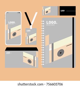 Corporate dentity template set. Business stationery mock-up with blank logo. Internet Marketing and Branding Design Template.