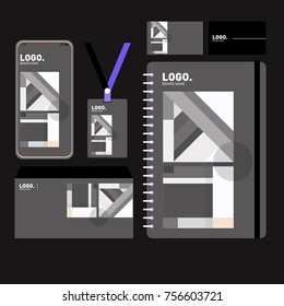 Corporate dentity template set. Business stationery mock-up with blank logo. Internet Marketing and Branding Design Template.
