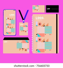 Corporate dentity template set. Business stationery mock-up with blank logo. Internet Marketing and Branding Design Template.