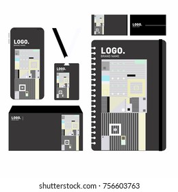 Corporate dentity template set. Business stationery mock-up with blank logo. Internet Marketing and Branding Design Template.