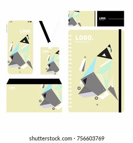 Corporate dentity template set. Business stationery mock-up with blank logo. Internet Marketing and Branding Design Template.