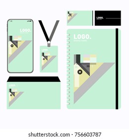 Corporate dentity template set. Business stationery mock-up with blank logo. Internet Marketing and Branding Design Template.