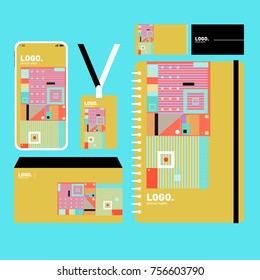 Corporate dentity template set. Business stationery mock-up with blank logo. Internet Marketing and Branding Design Template.