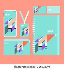 Corporate dentity template set. Business stationery mock-up with blank logo. Internet Marketing and Branding Design Template.