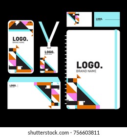 Corporate dentity template set. Business stationery mock-up with blank logo. Internet Marketing and Branding Design Template.