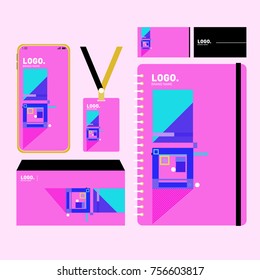 Corporate dentity template set. Business stationery mock-up with blank logo. Internet Marketing and Branding Design Template.