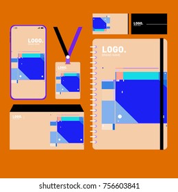 Corporate dentity template set. Business stationery mock-up with blank logo. Internet Marketing and Branding Design Template.