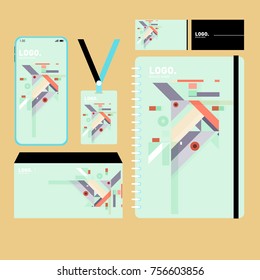 Corporate dentity template set. Business stationery mock-up with blank logo. Internet Marketing and Branding Design Template.