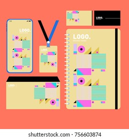 Corporate dentity template set. Business stationery mock-up with blank logo. Internet Marketing and Branding Design Template.