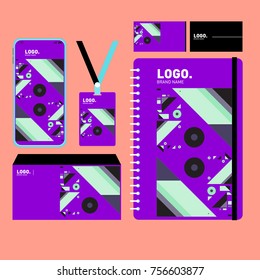 Corporate dentity template set. Business stationery mock-up with blank logo. Internet Marketing and Branding Design Template.