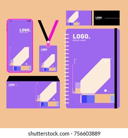 Corporate dentity template set. Business stationery mock-up with blank logo. Internet Marketing and Branding Design Template.