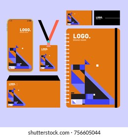 Corporate dentity template set. Business stationery mock-up with blank logo. Internet Marketing and Branding Design Template.