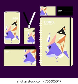 Corporate dentity template set. Business stationery mock-up with blank logo. Internet Marketing and Branding Design Template.