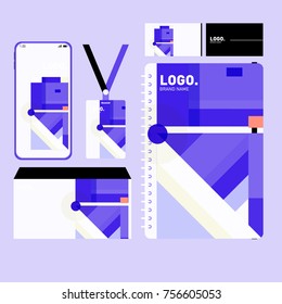 Corporate dentity template set. Business stationery mock-up with blank logo. Internet Marketing and Branding Design Template.