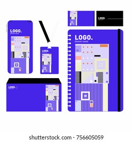 Corporate dentity template set. Business stationery mock-up with blank logo. Internet Marketing and Branding Design Template.